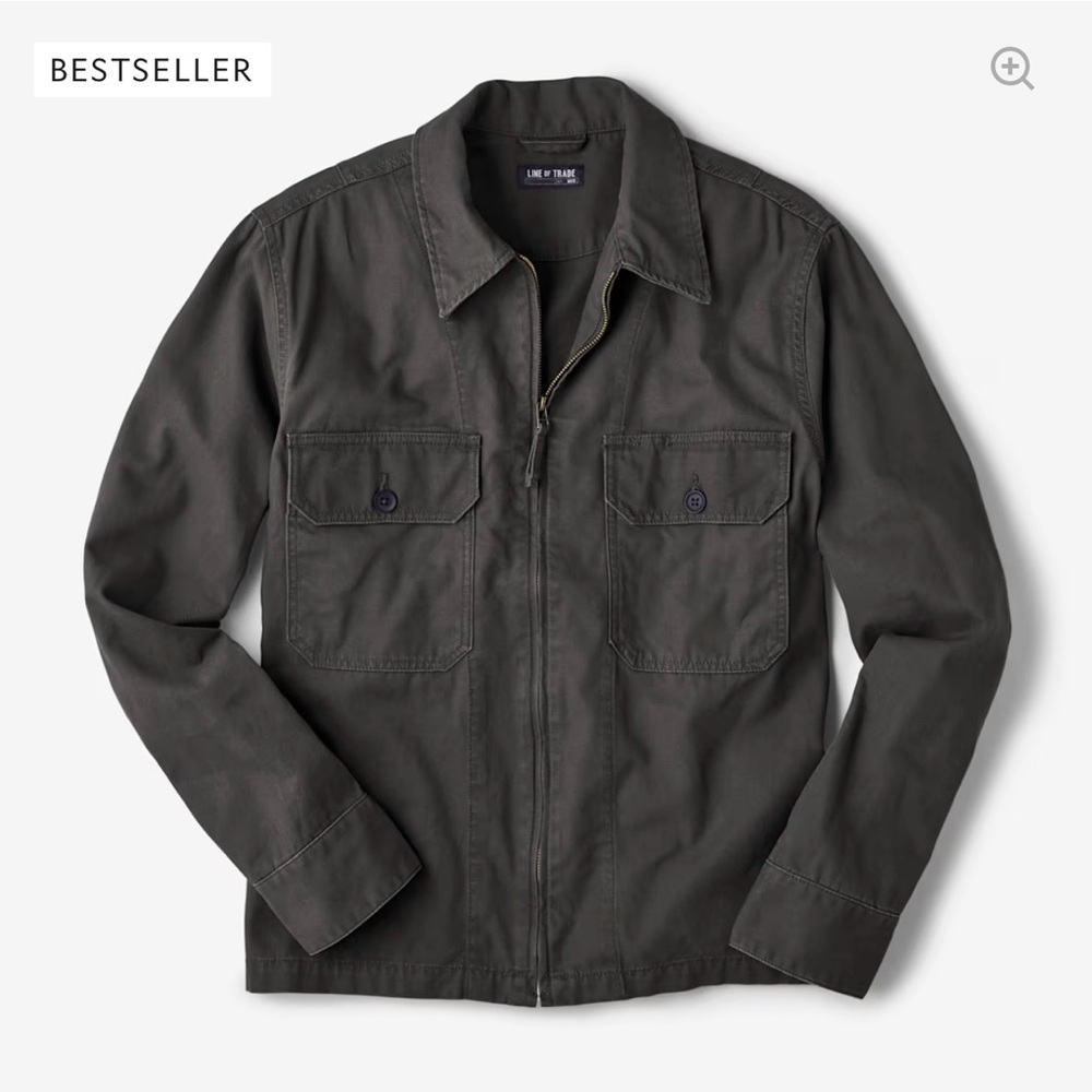 Luxe Ridge Men's Gray Shirt Jacket